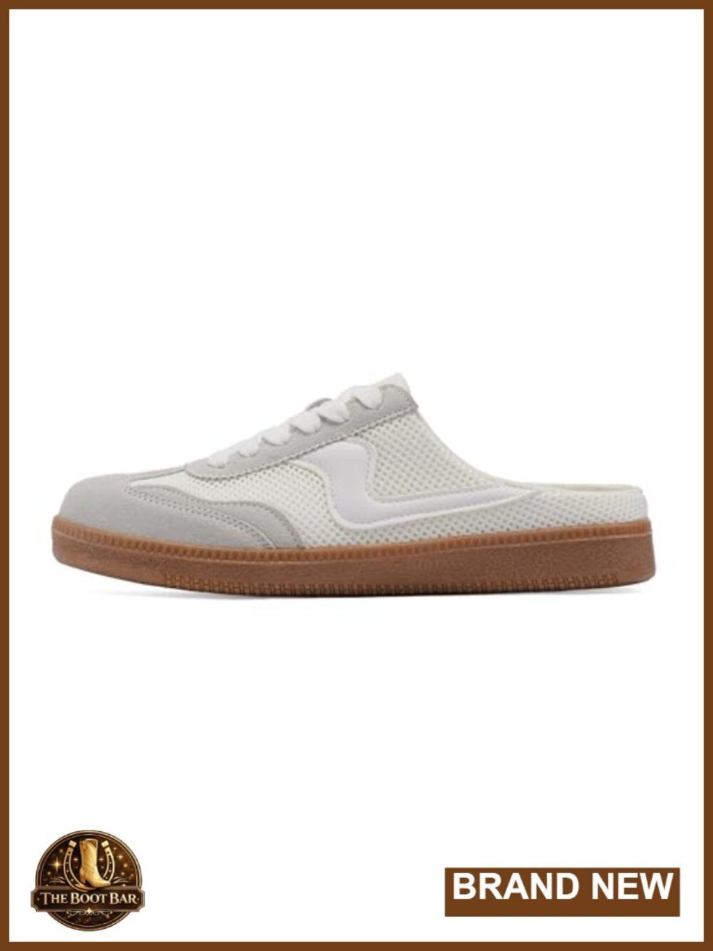 Mesh Mule Sneakers for Women Casual Lace Up Comfortable Cushion Insole Walking